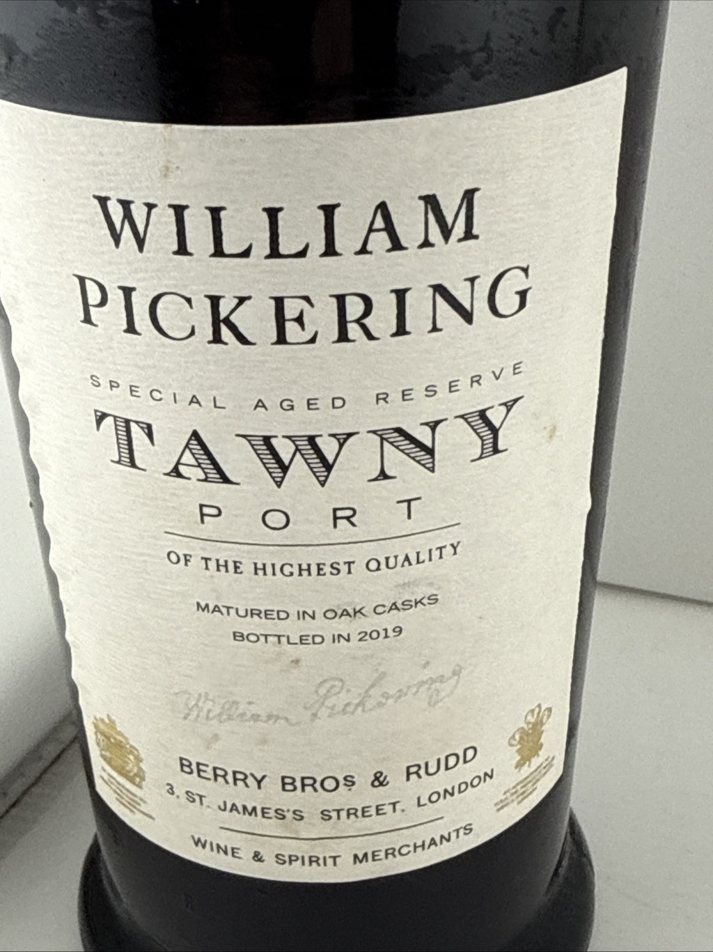 Berry Bros & Rudd William Pickering Tawny Port 75cl Bottled 2019 ( Noval)