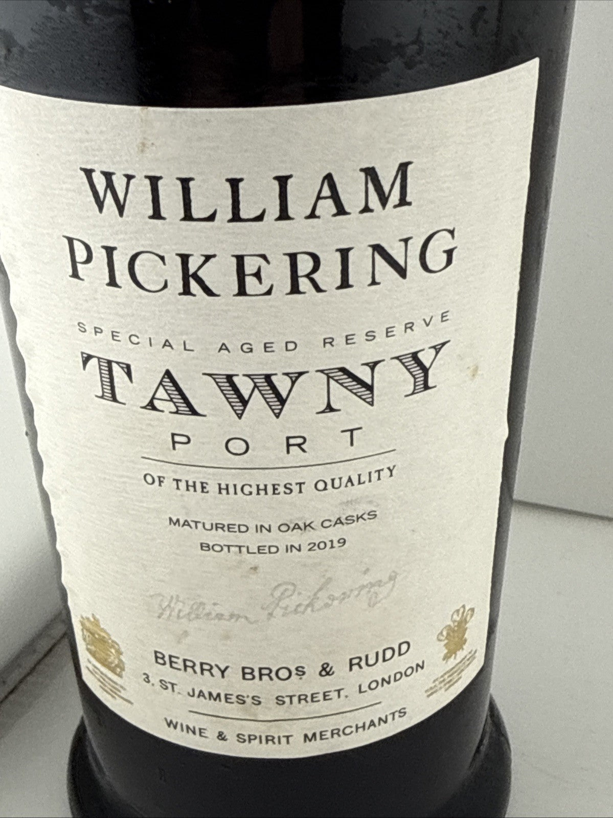 Berry Bros & Rudd William Pickering Tawny Port 75cl Bottled 2019 ( Noval)