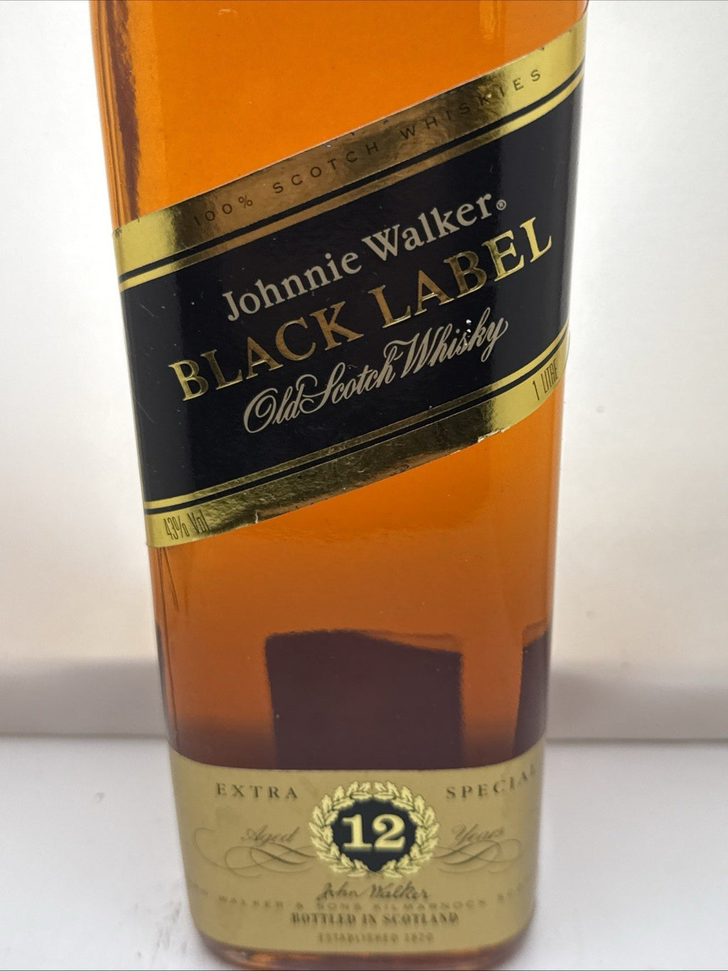 Johnnie Walker Black Label 12 Year Old — 1 Litre — c.1990s