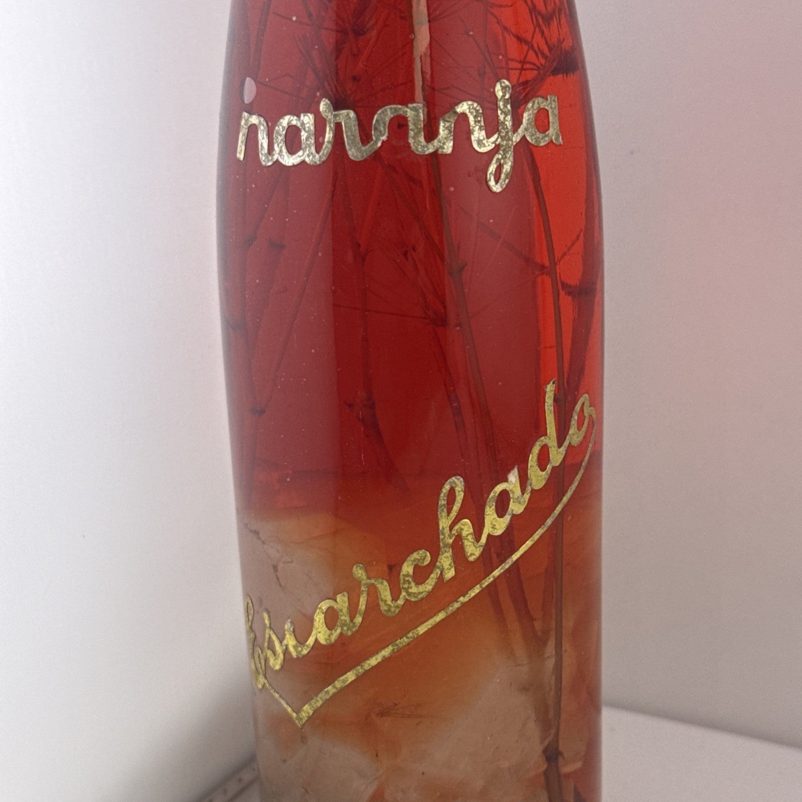 Vintage Naranja Escarchada Spanish Orange Liqueur Decorative Bottle