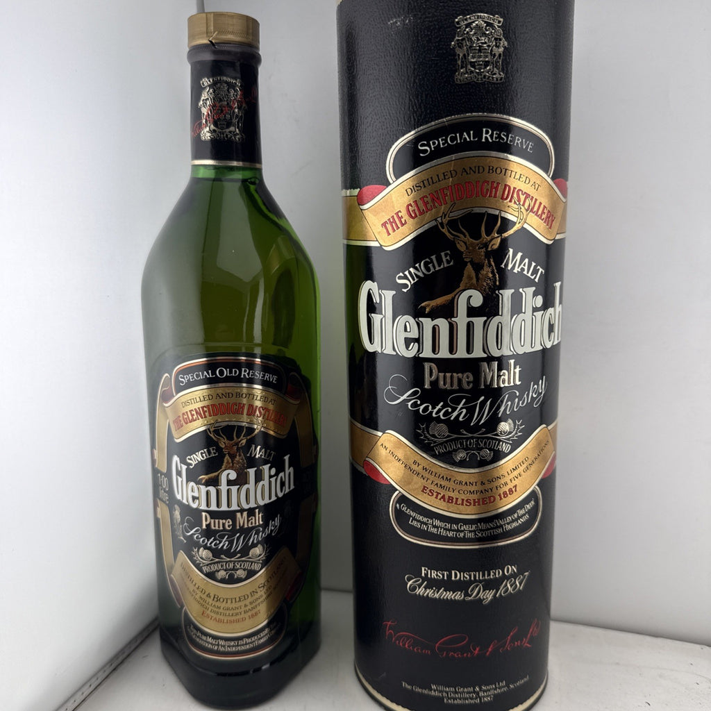 Glenfiddich Special Old Reserve Pure Malt Scotch Whisky 1L 40% Boxed 1980s