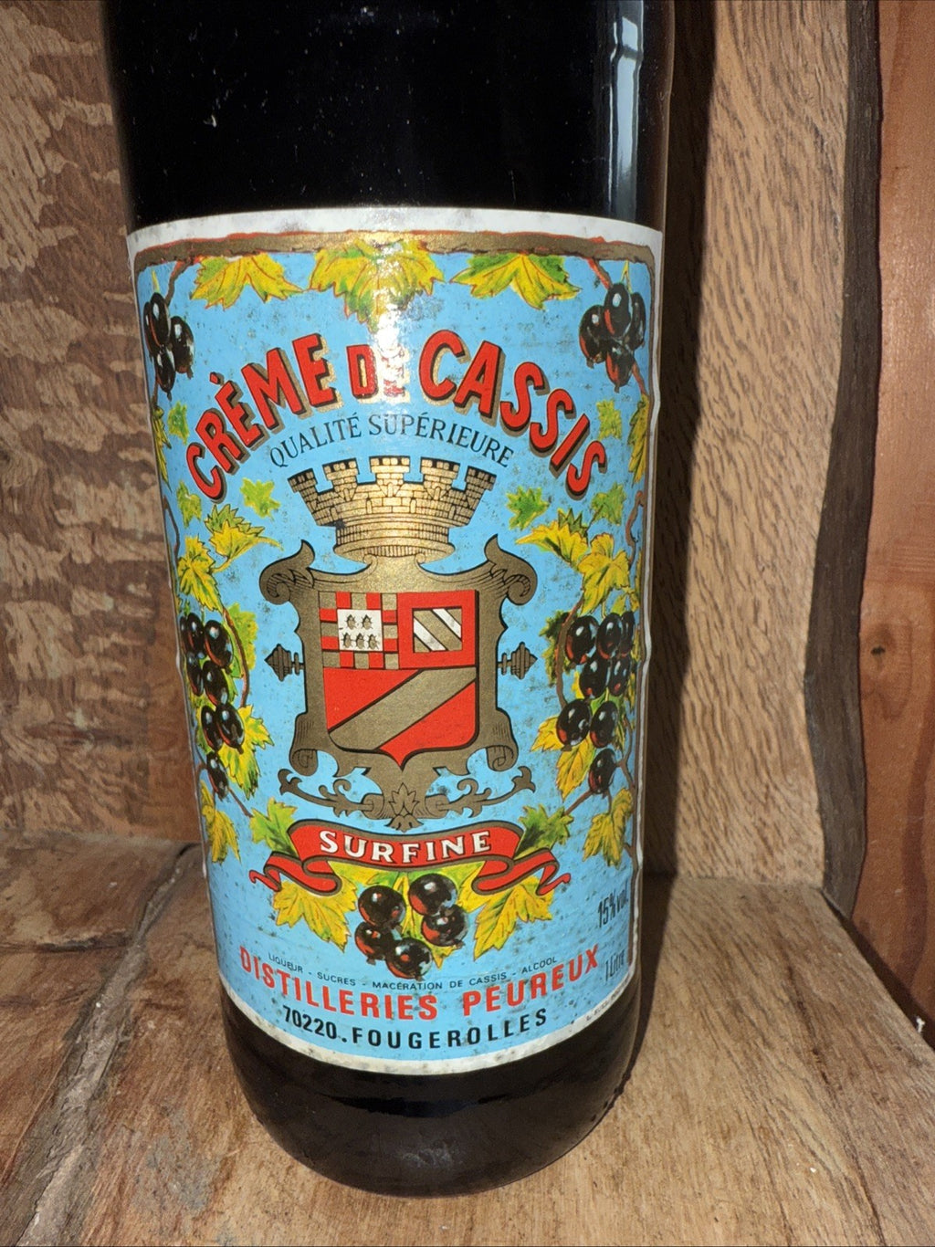 Crème De  Cassis Liqueur Distilleries Peureux