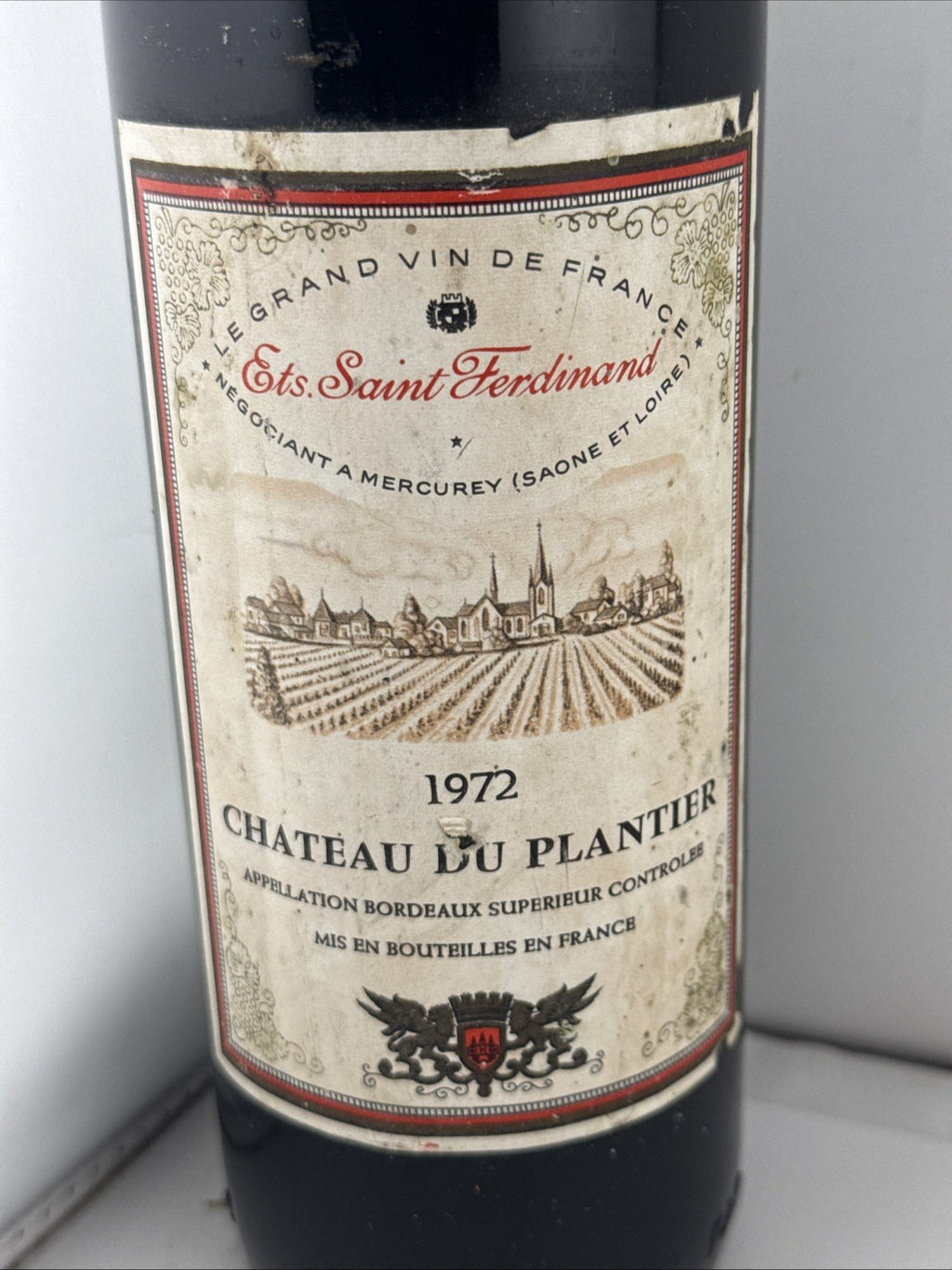 1972 Château du Plantier Bordeaux Supérieur Vintage French Wine 75cl