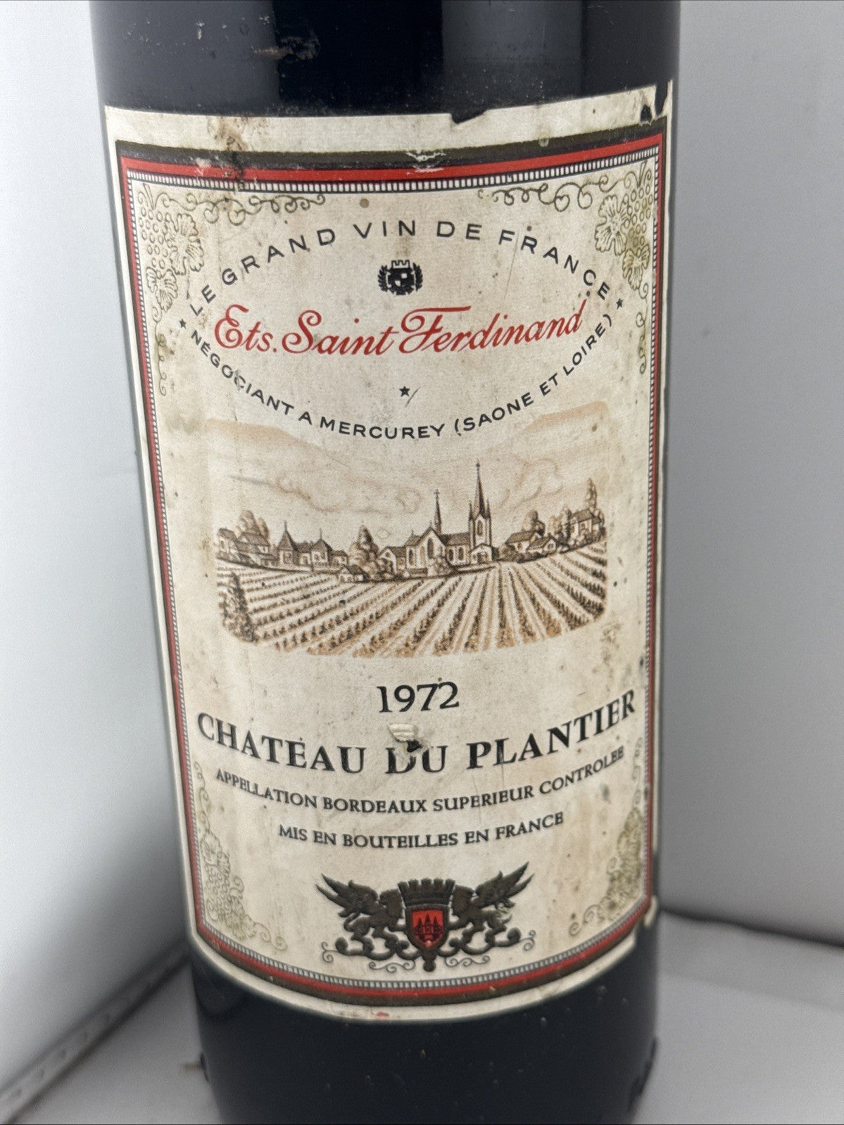 1972 Château du Plantier Bordeaux Supérieur Vintage French Wine 75cl