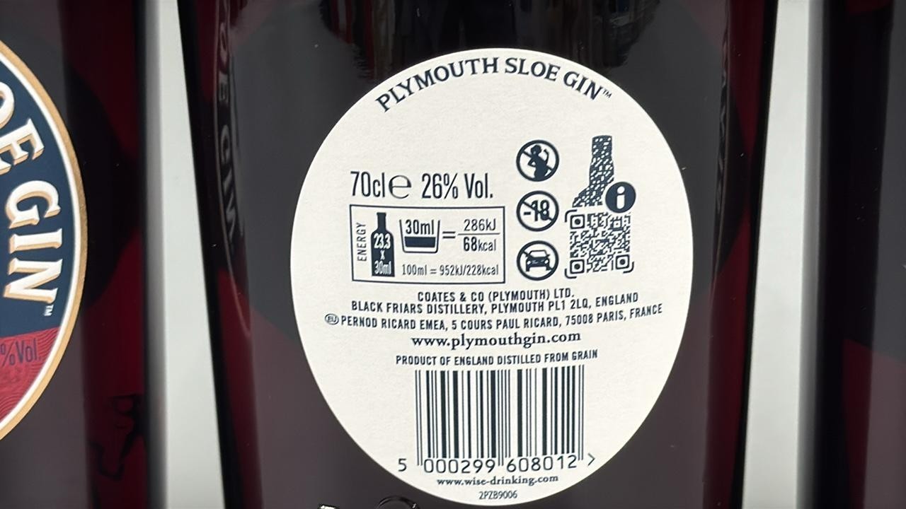 PLYMOUTH SLOE GIN 26% 1 x 70cl cheapest on internet!