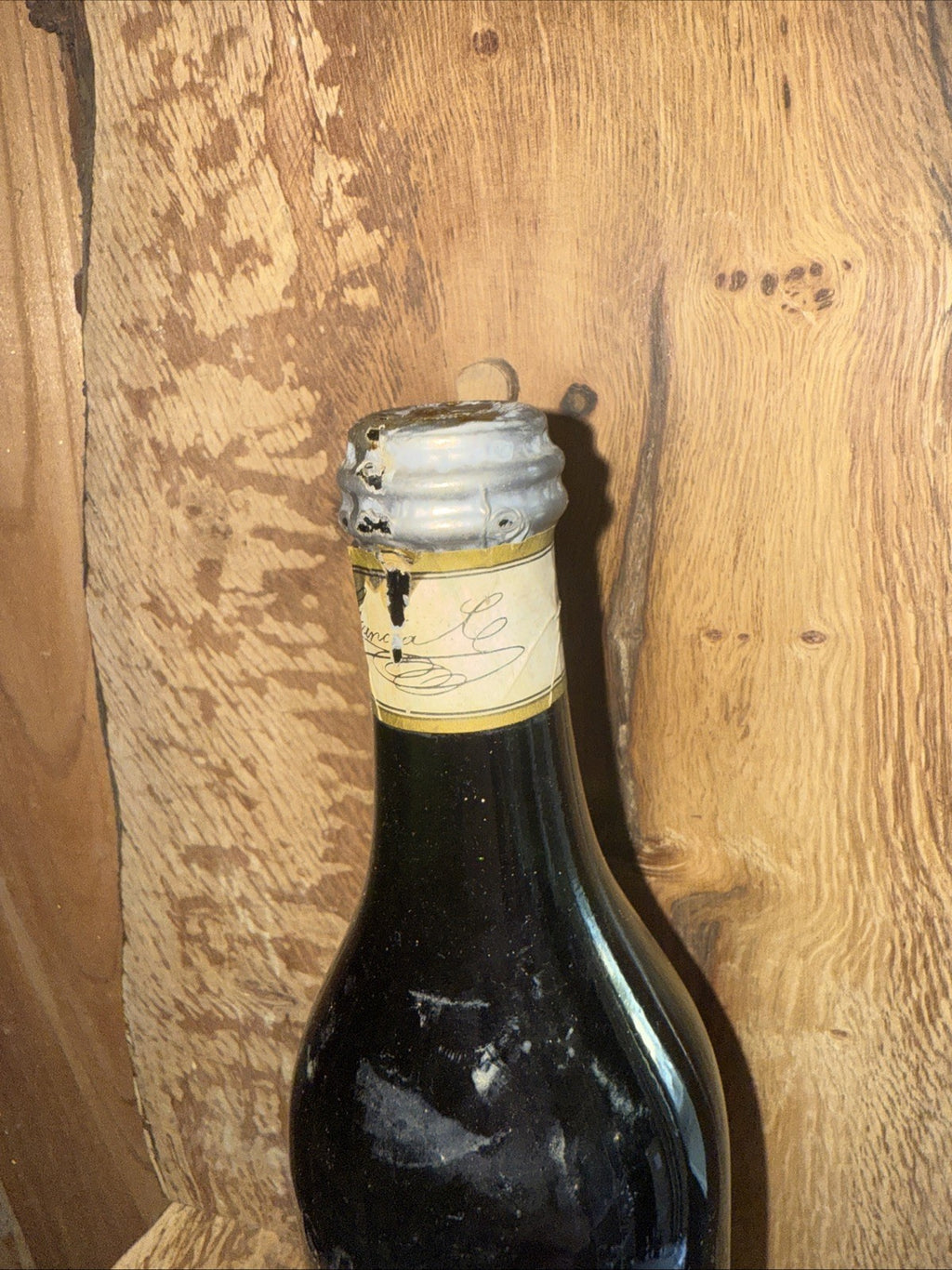 Garcia Vintage Vermouth Estimated 1940s Unopened Embossed Bottle Foil Intact