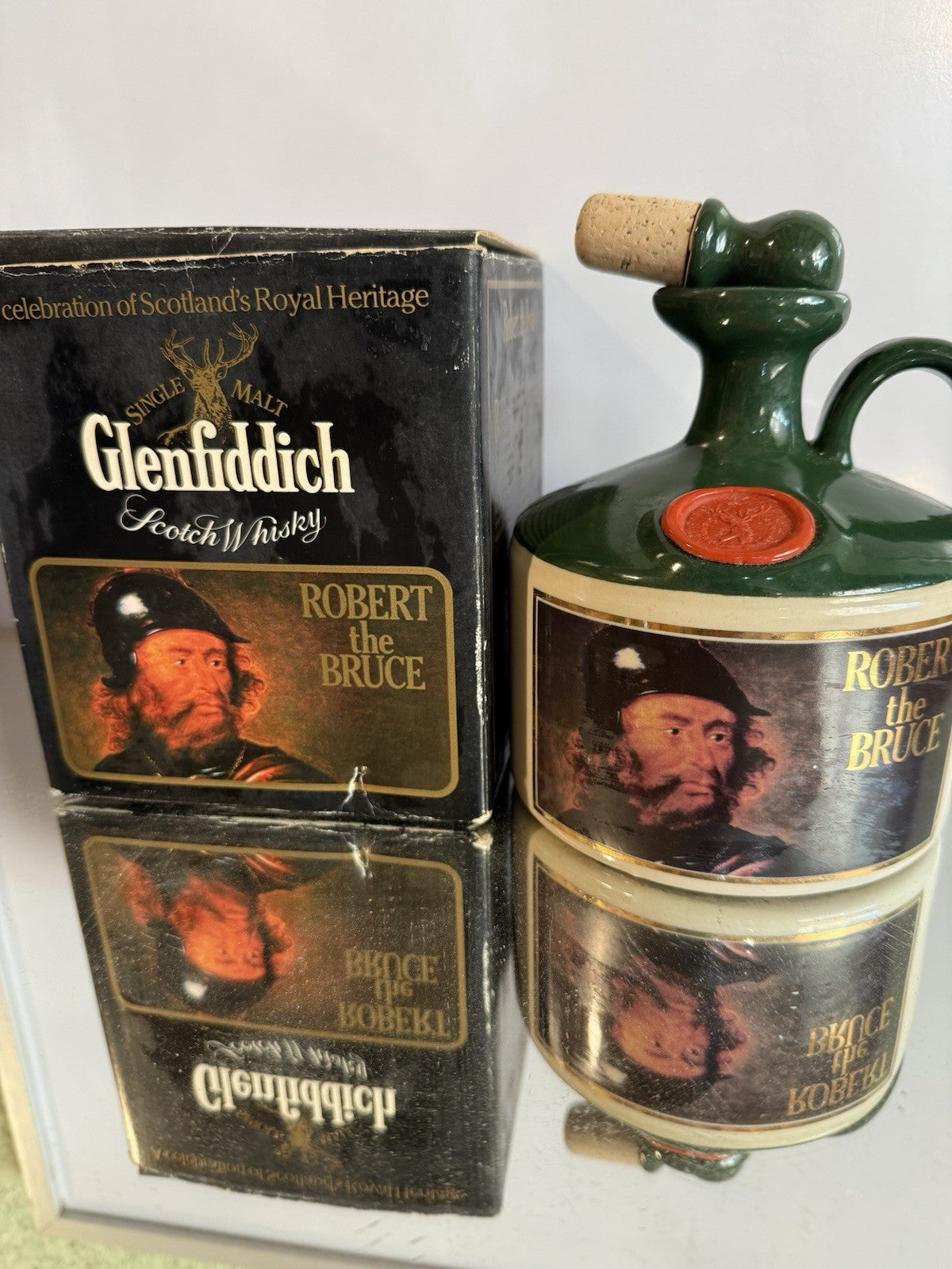 Glenfiddich Single Malt Scotch Whisky Robert The Bruce Decanter 1980s Boxed