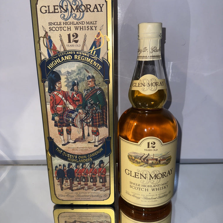 Glen Moray 12 Years Old Single Highland Malt Scotch Whisky (40% ABV, 70cl) 1980s