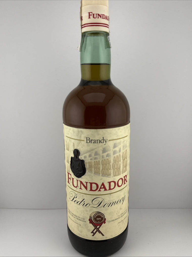 Vintage Fundador Brandy Pedro Domecq 1 Litre 37% – Spain – c. 1980s