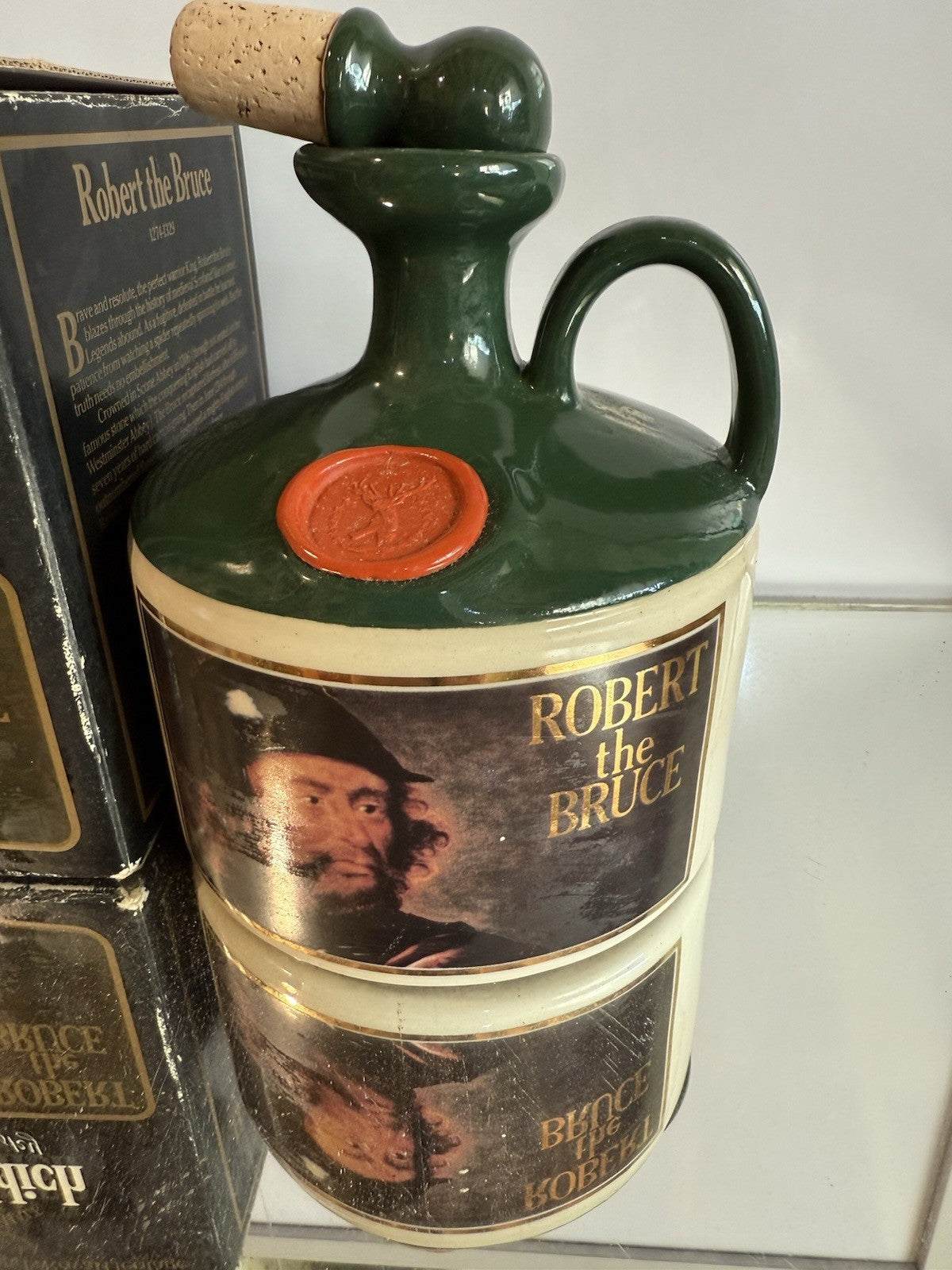 Glenfiddich Single Malt Scotch Whisky Robert The Bruce Decanter 1980s Boxed