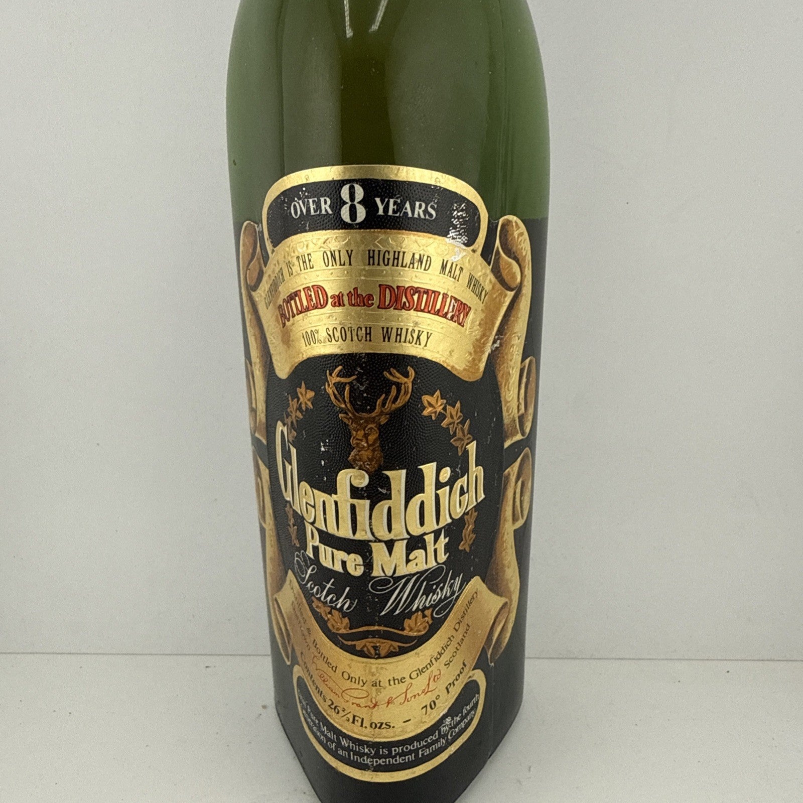 Glenfiddich Pure Malt Over 8 Years 26⅔ fl oz 70 Proof c.1968–71