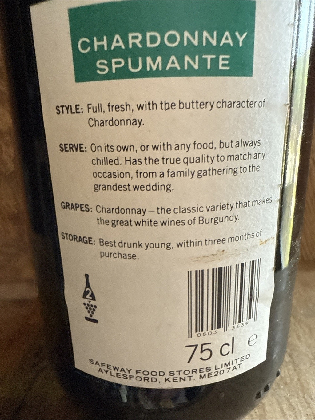 Chardonnay Vino Spumante (safeway)