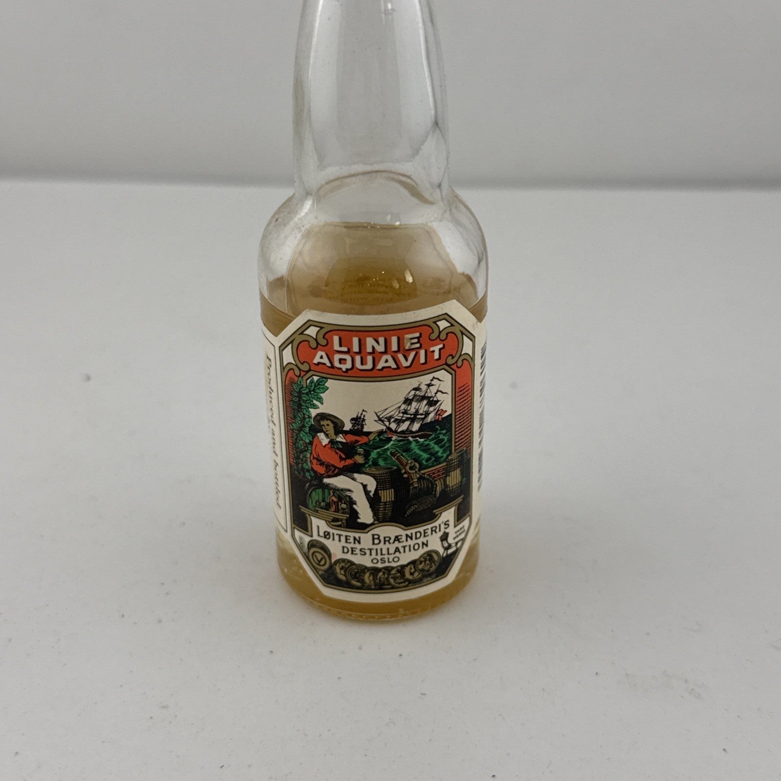 Vintage Linie Aquavit Løiten Brænderi Oslo Miniature 1970s-80s
