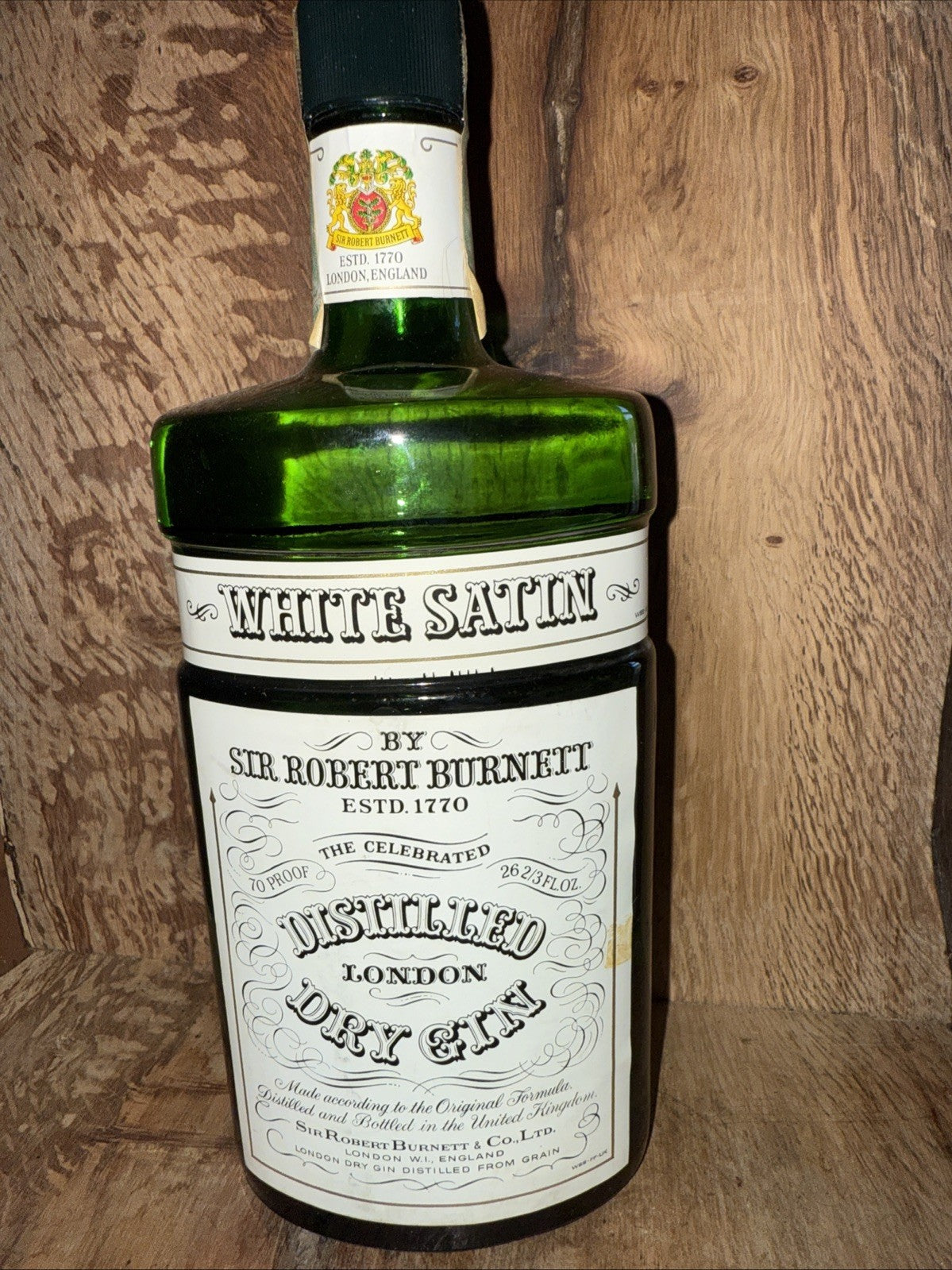 Sir Robert Burnetts White Satin London Dry Gin 1970s