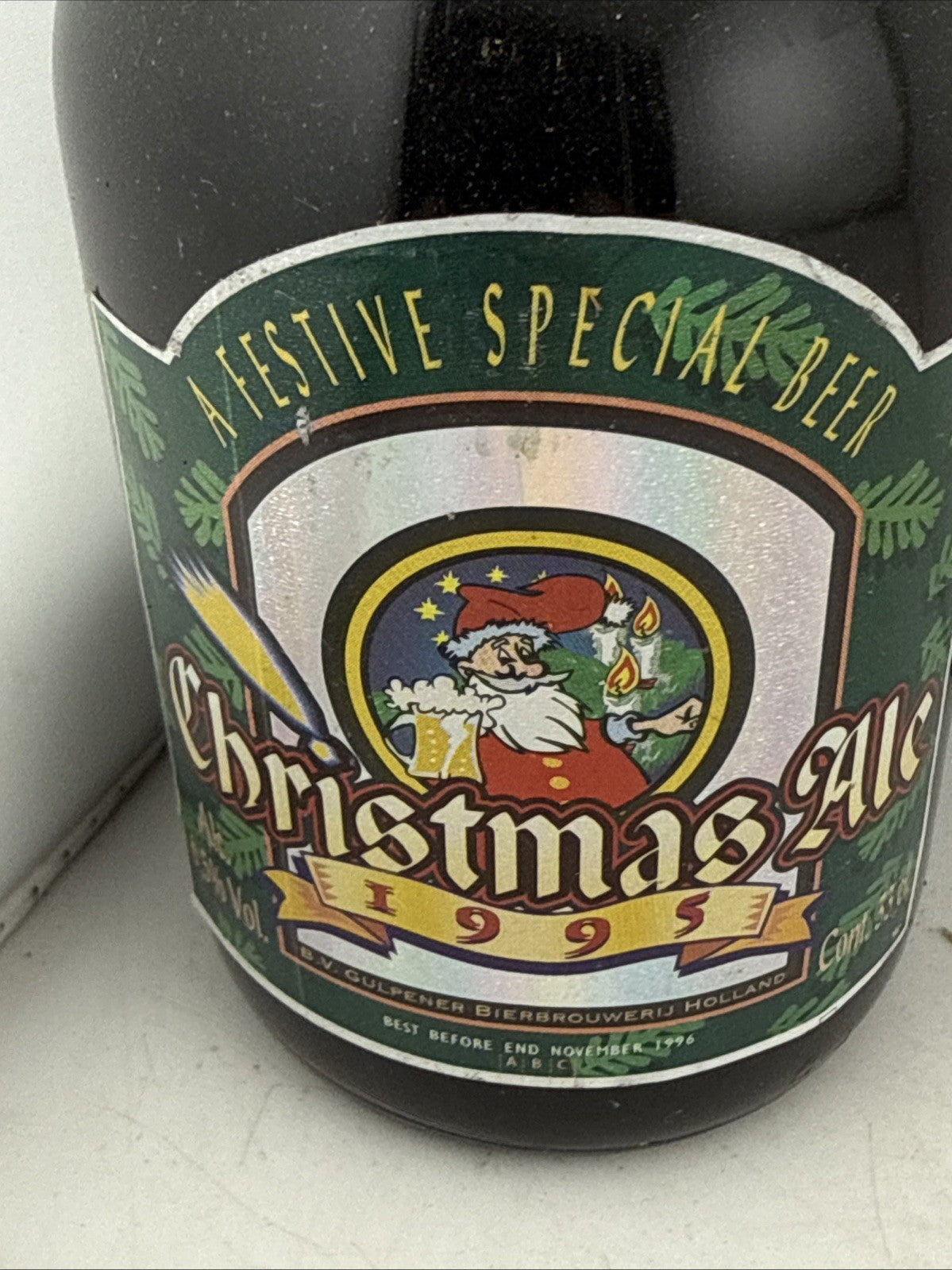 Gulpener Christmas Ale 1995 Vintage Dutch Beer Swing-Top Bottle