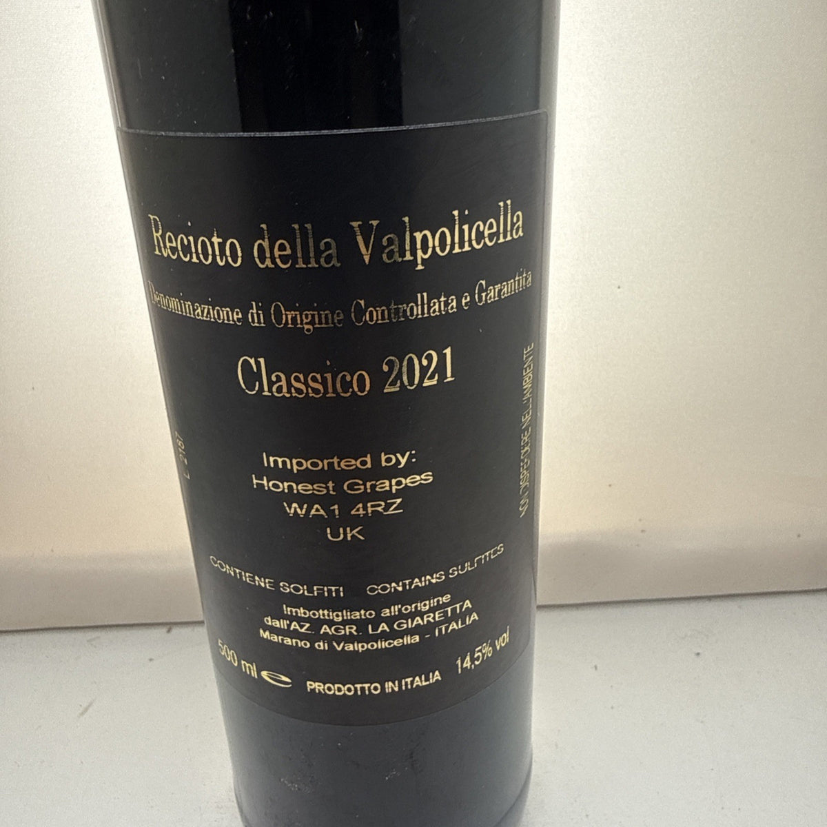 Recioto della Valpolicella Classico 2021 Sweet Pashto From Italy