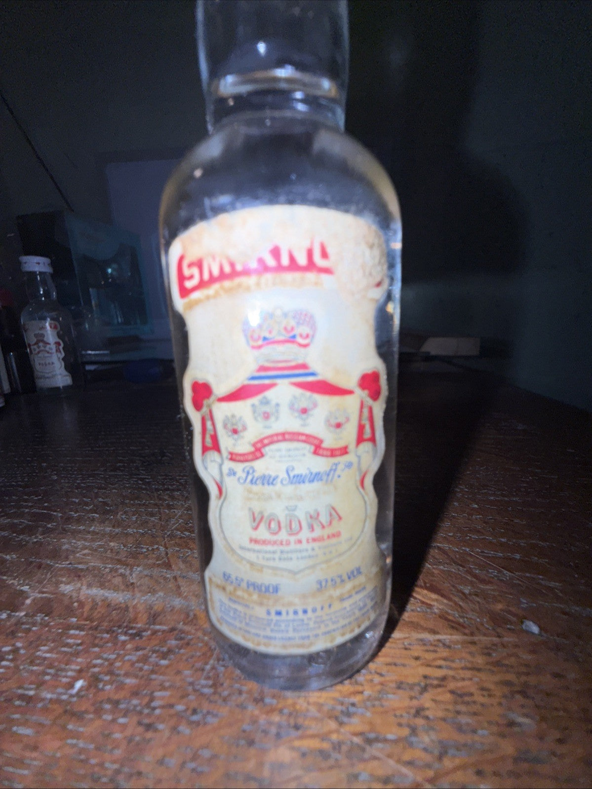 Smirnoff 65.5 Proof Vodka  Miniature 1960s