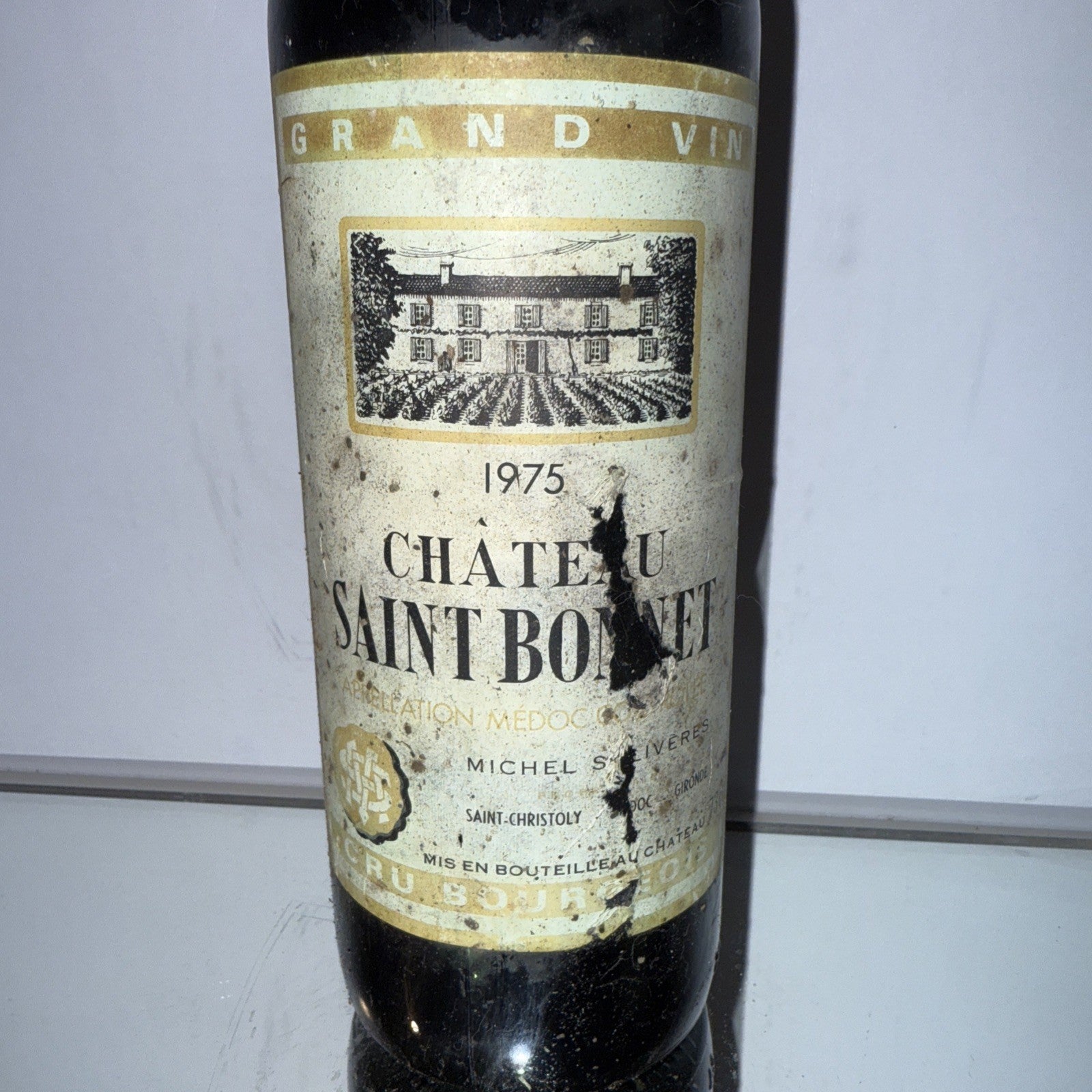 Chateau St Bonnet 1975 Labels Poor Cellar Stored For 40 Yrs Corks Good Vintage