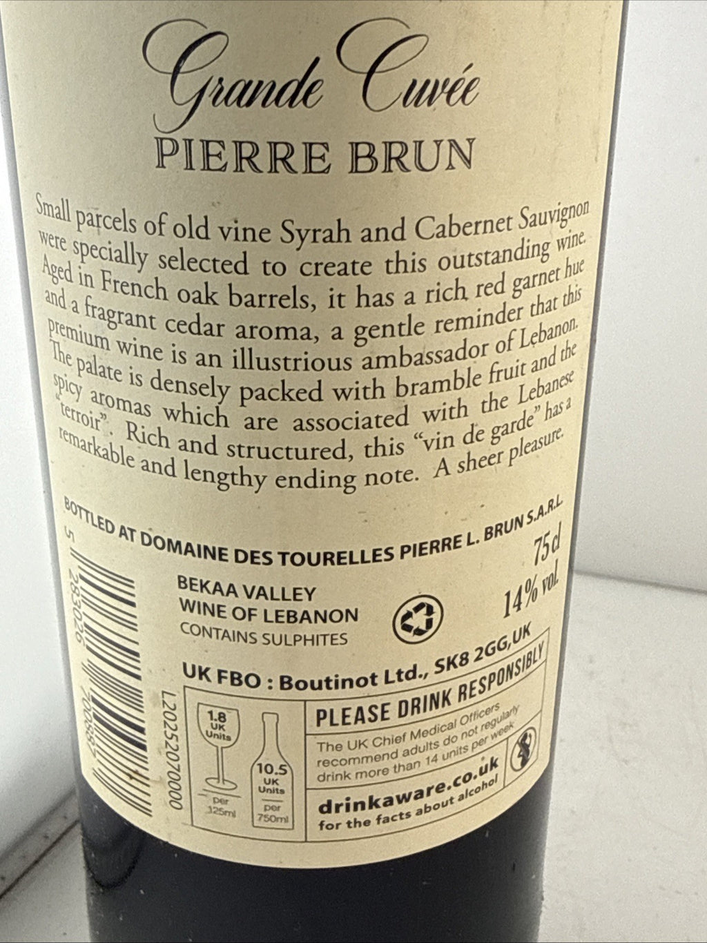 Domaine des Tourelles Pierre Brun 2020 Lebanese Red Wine 75cl 14%