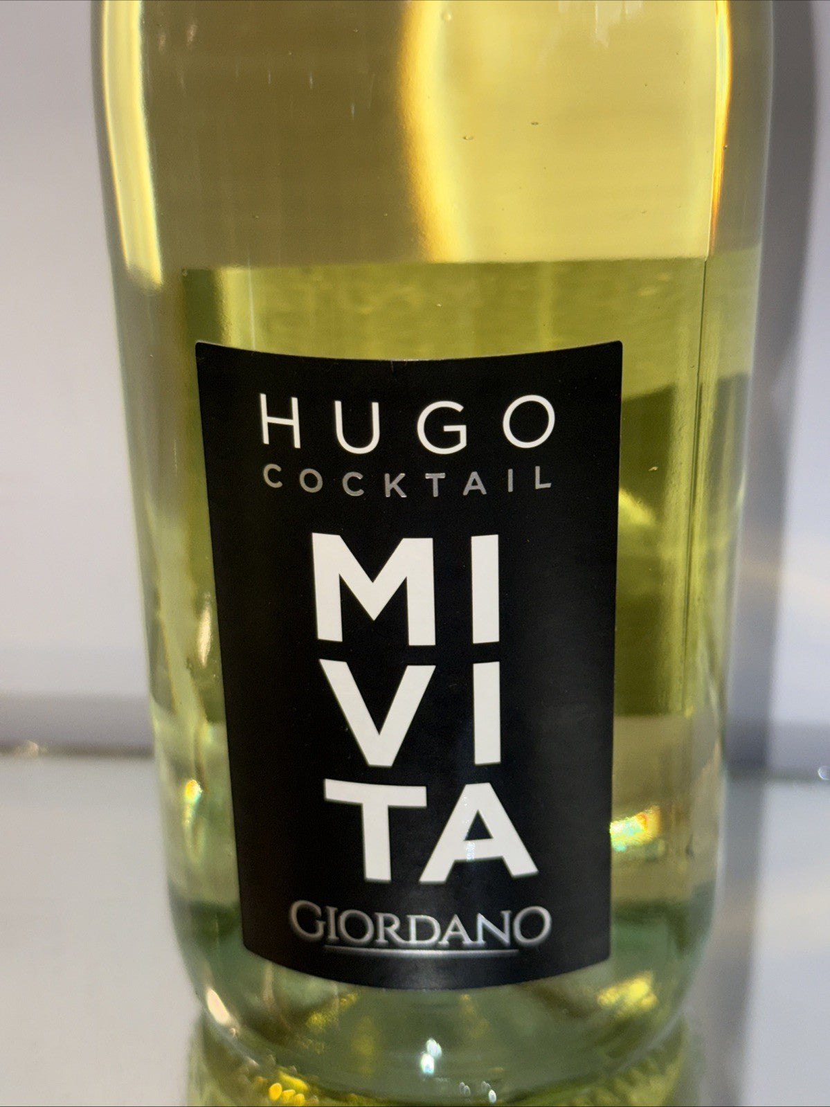 Hugo Mivita Cocktail, a flavored wine-based drink (aromatized white wine)