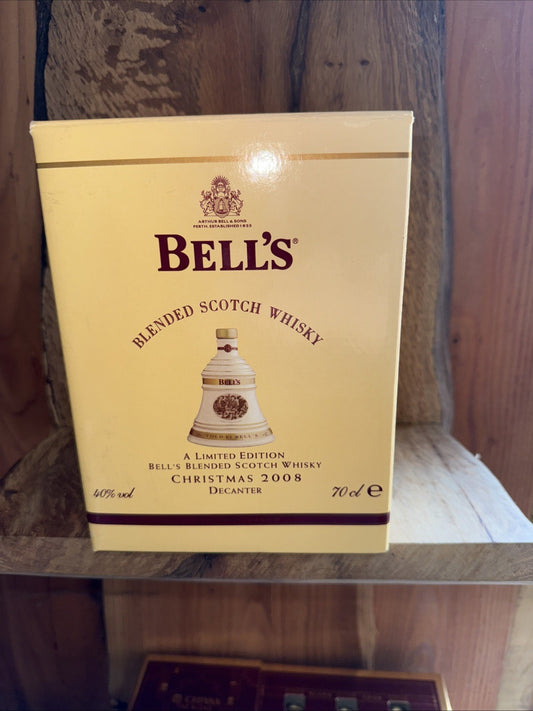 Bells Whisky Decanter christmas 2008 Full Boxed mint condition