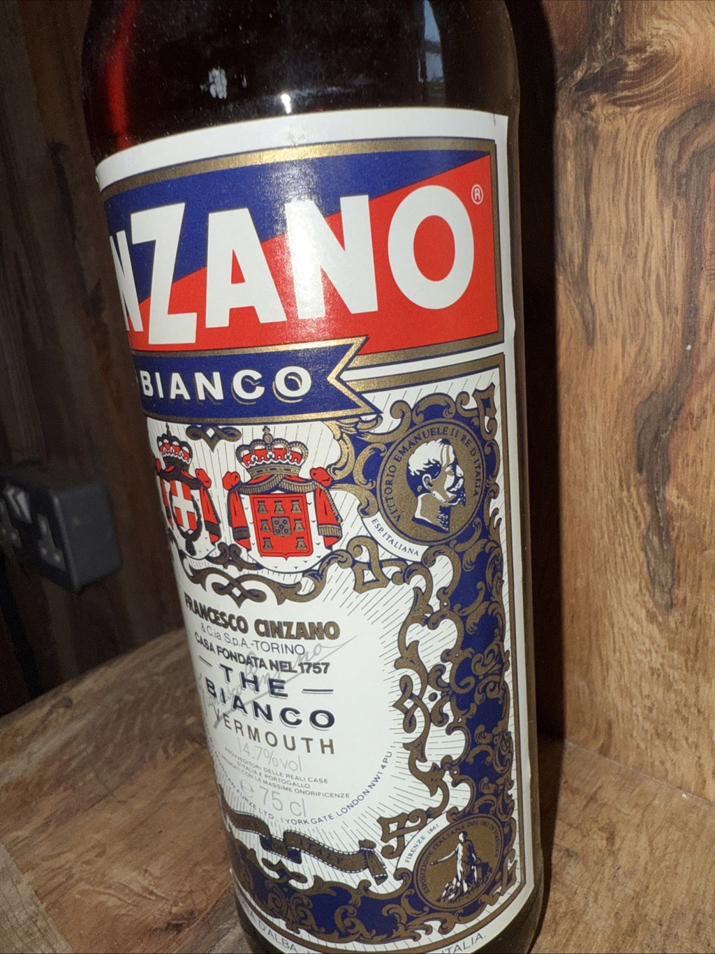 Cinzano Vermouth The Bianco 1980s bottled Full Good Condition