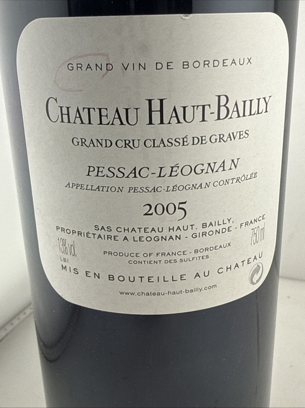 Château Haut-Bailly Grand Cru Classé 2005 Pessac-Léognan 75cl