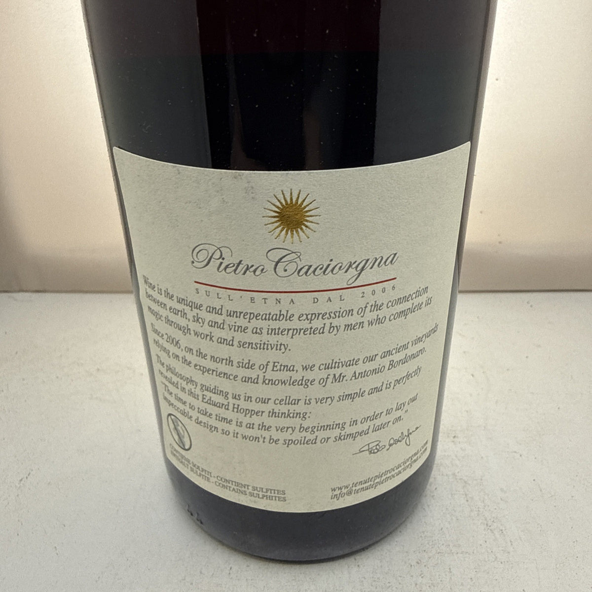 N'Anticchia Etna Rosso 2017 · Pietro Caciorgna · Sicily Volcanic Red · 75cl ·