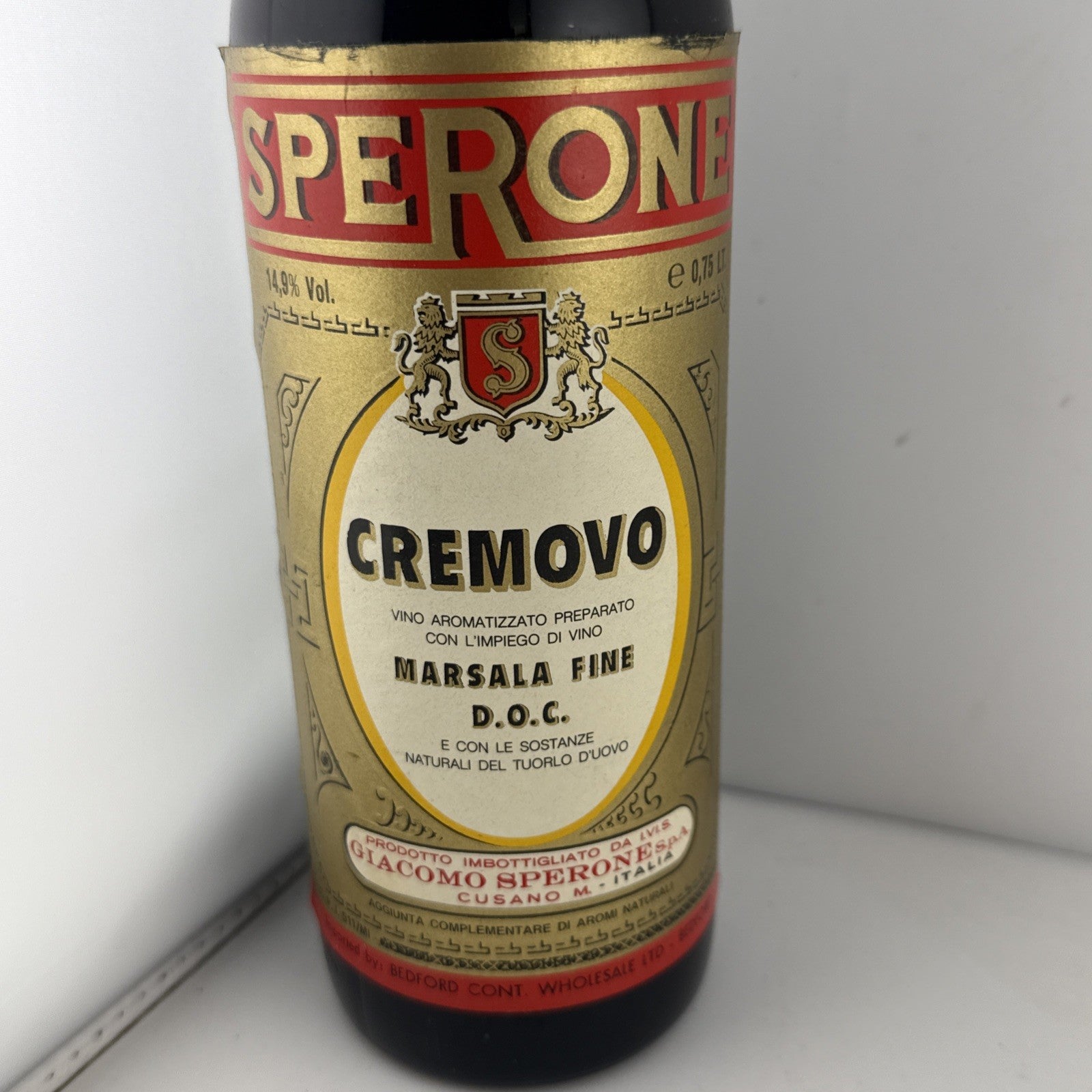 Sperone Cremovo Marsala Fine DOC 75cl 14.9% Old Bottle 1980s