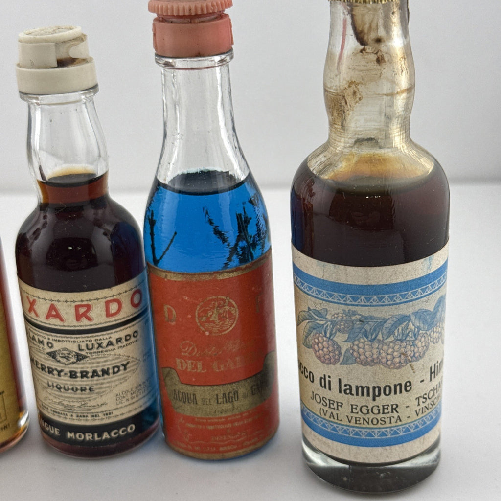 Vintage Italian Liqueur Miniatures Set Luxardo Creme Espresso 1960s/70s