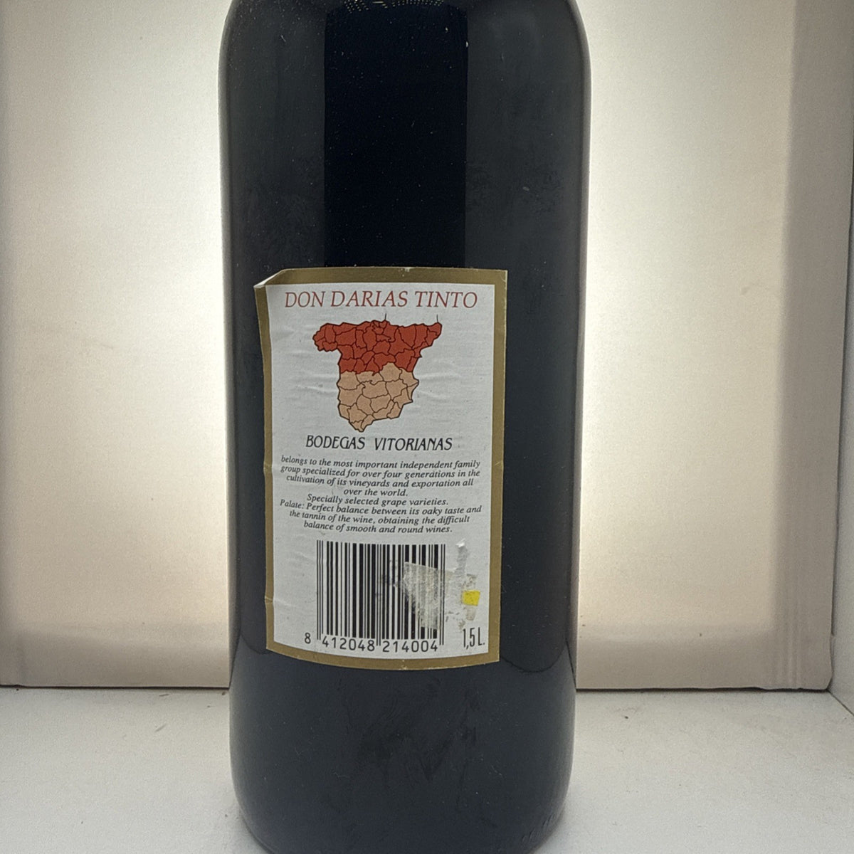 Don Darias Vino de Mesa Tinto (1.5 L, Bodegas Vitorianas) 1990s