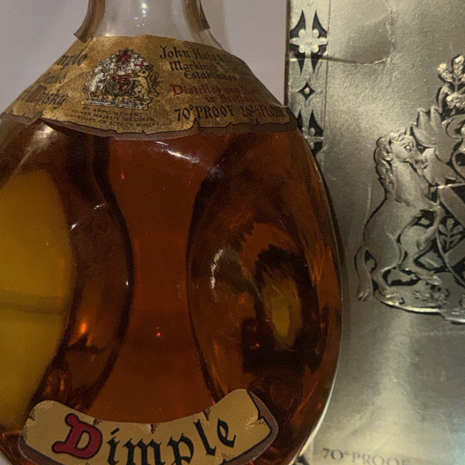 Haig's dimple 26 2/3 Floz 70proof  Bottle from 1960s70s