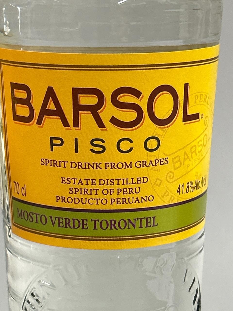 BARSOL PISCO MOSTO VERDE TORONTEL / 70CL / 41.8% cheapest available anywhere