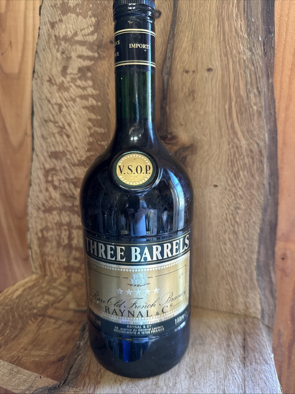 Three Barrels VSOP 1L bottle from 1990s