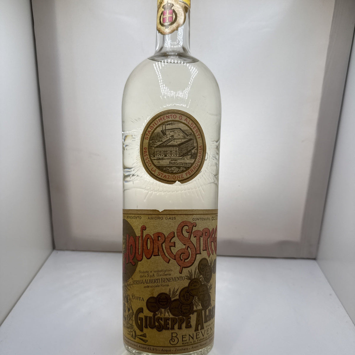 Vintage 1970s Liquore Strega Giuseppe Alberti Benevento 42.3% 1l