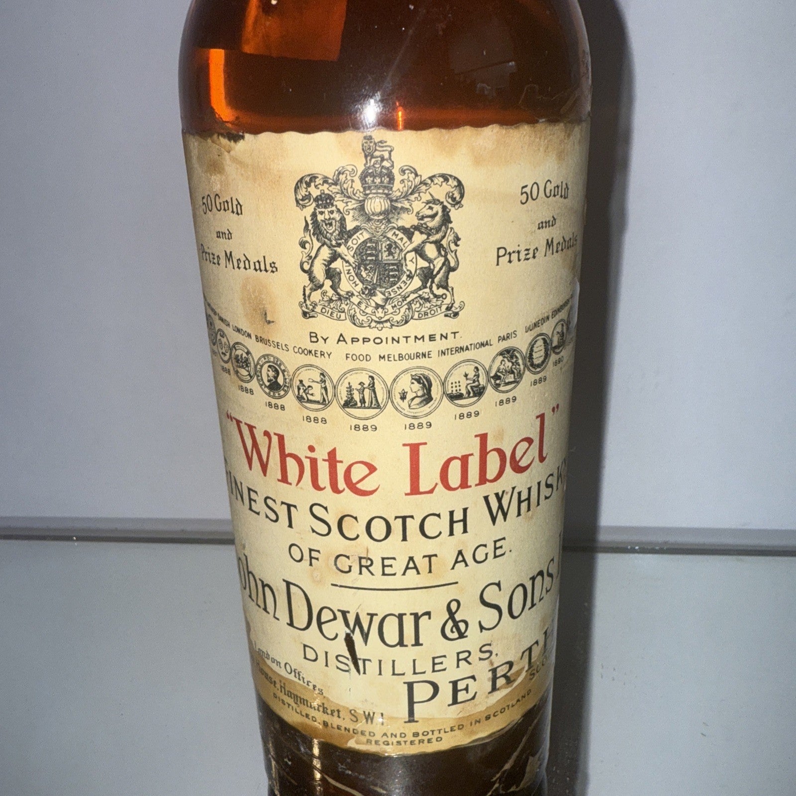 John Dewar & Sons “White Label” Blended Scotch Whisky Bottles Nov 1934