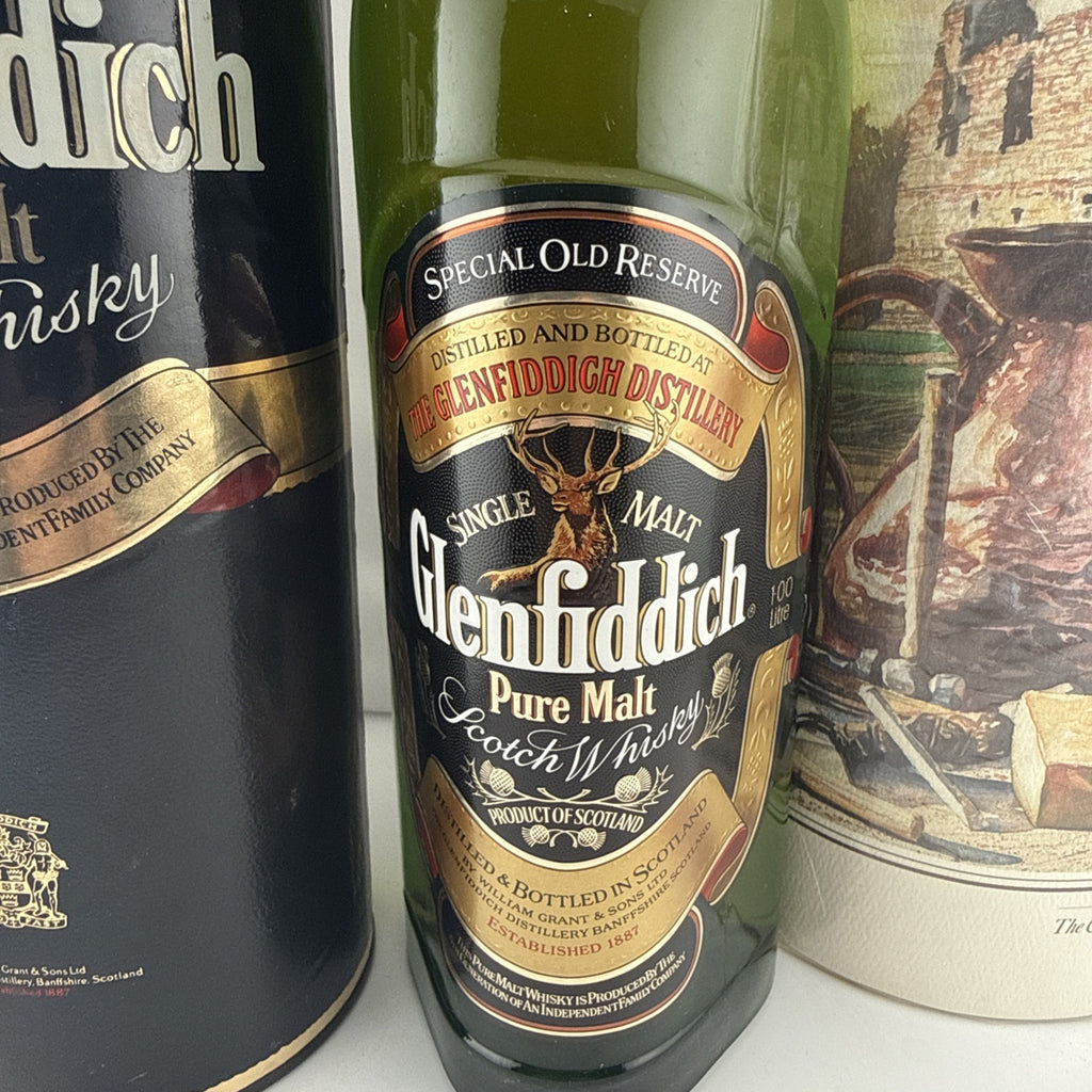 1987 Glenfiddich Centenary Pure Malt Scotch Whisky 1 Litre With Original Print