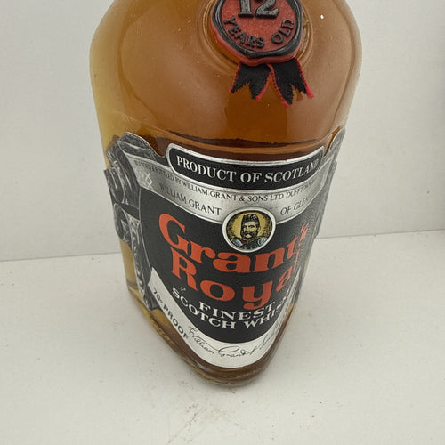 Grant’s Royal 12 Year Old Scotch Whisky 70 Proof Vintage Bottle Late c.1960s