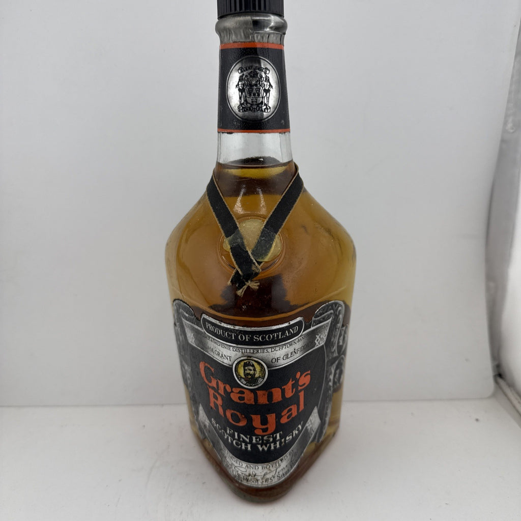 Grant’s Royal 12 Year Old Scotch Whisky 70 Proof Foil Open But Intact  c.1960s