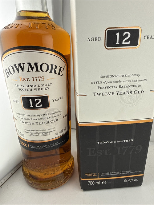 Bowmore 12 Year Old Islay Single Malt Scotch Whisky 70cl 40% Boxed