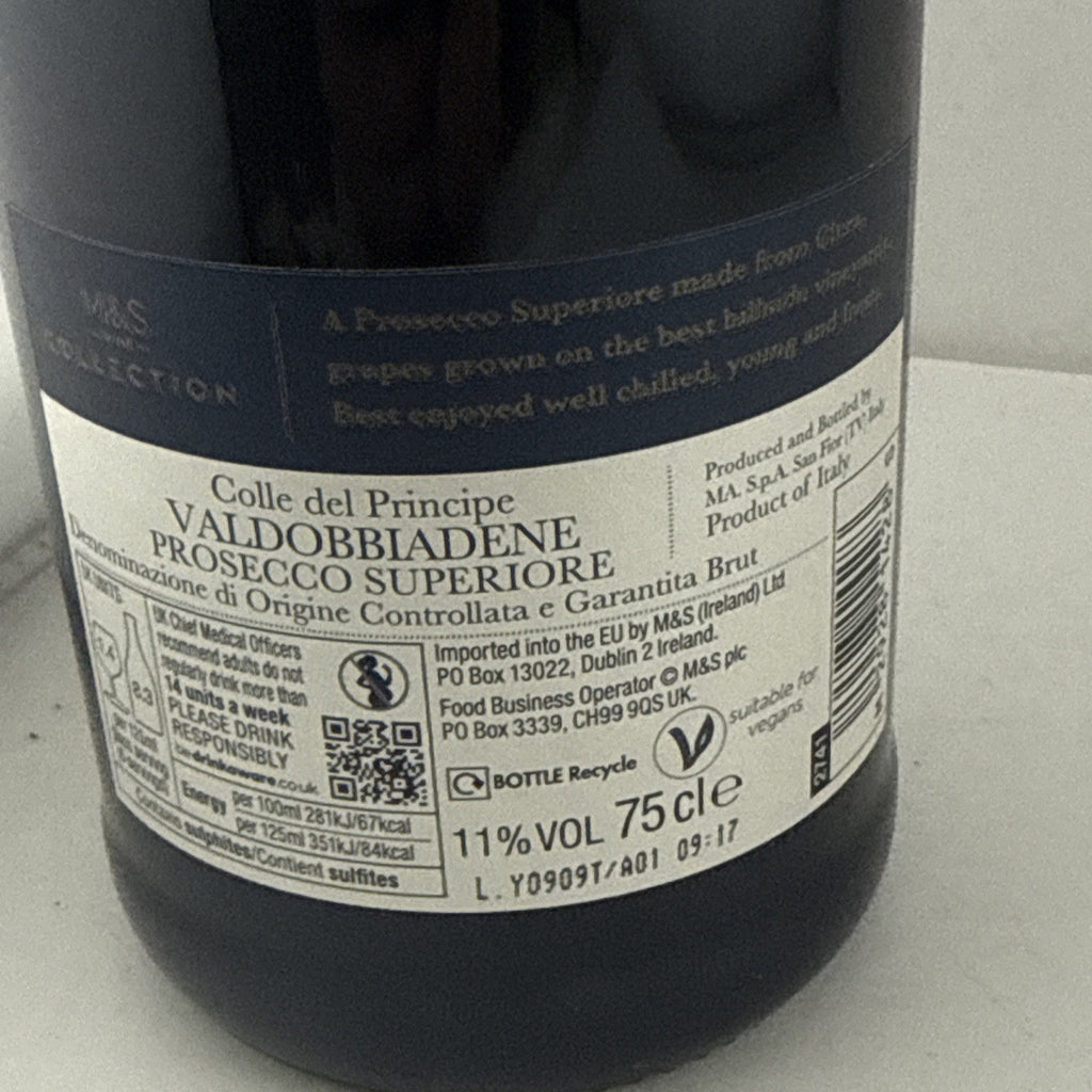 Colle del Principe Valdobbiadene Prosecco Superiore Brut 75cl