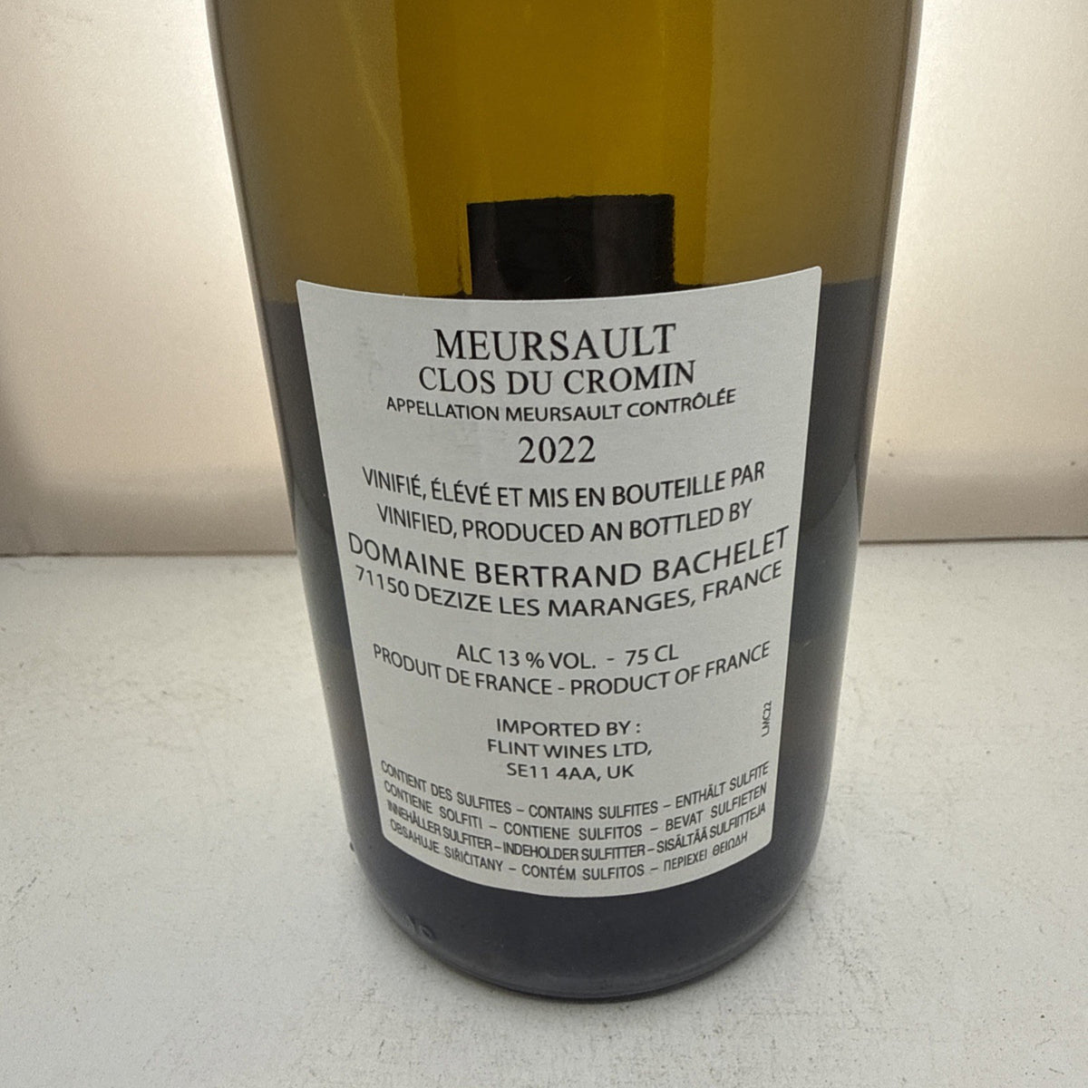 Bertrand Bachelet Meursault Clos du Cromin 2022 · Chardonnay · 75cl ·