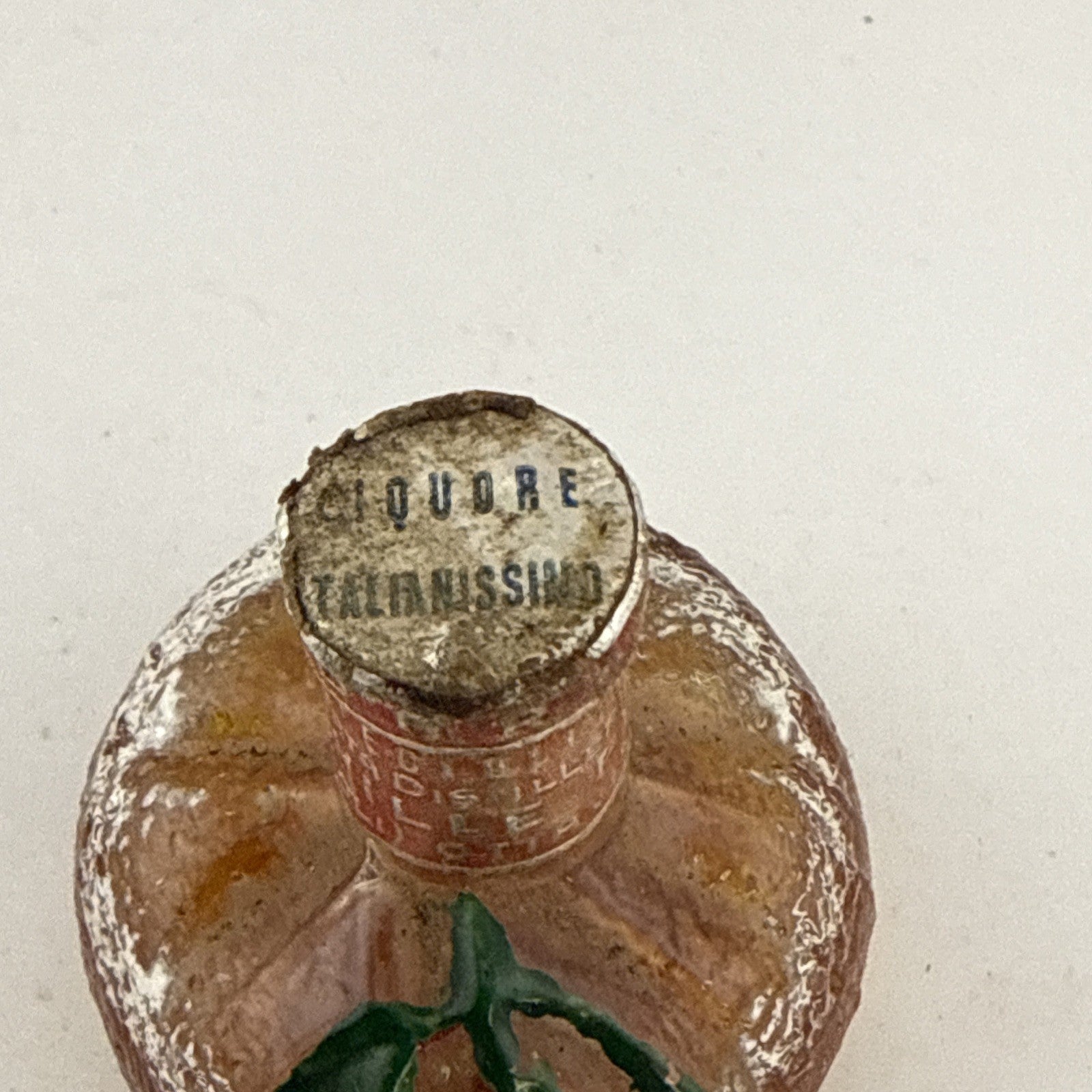 Vintage French Mandarine Liqueur Miniature Orange Shaped Bottle