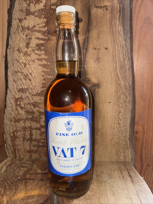 VAT 7 Blended Whisky 1960s  26 2/3 FL OZ And 70% proof vintage matured