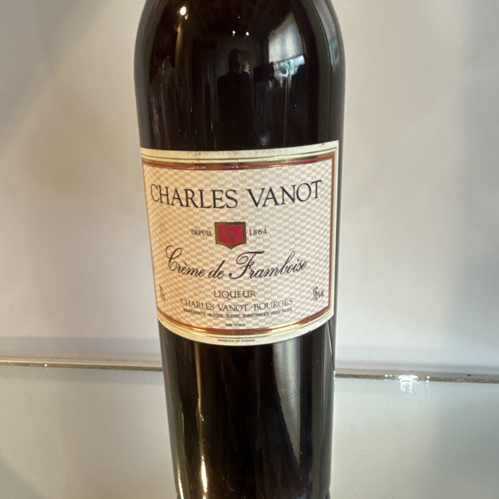 Charles Vanot Creme De Framboise ( Raspberry ) Liqueur 700ml