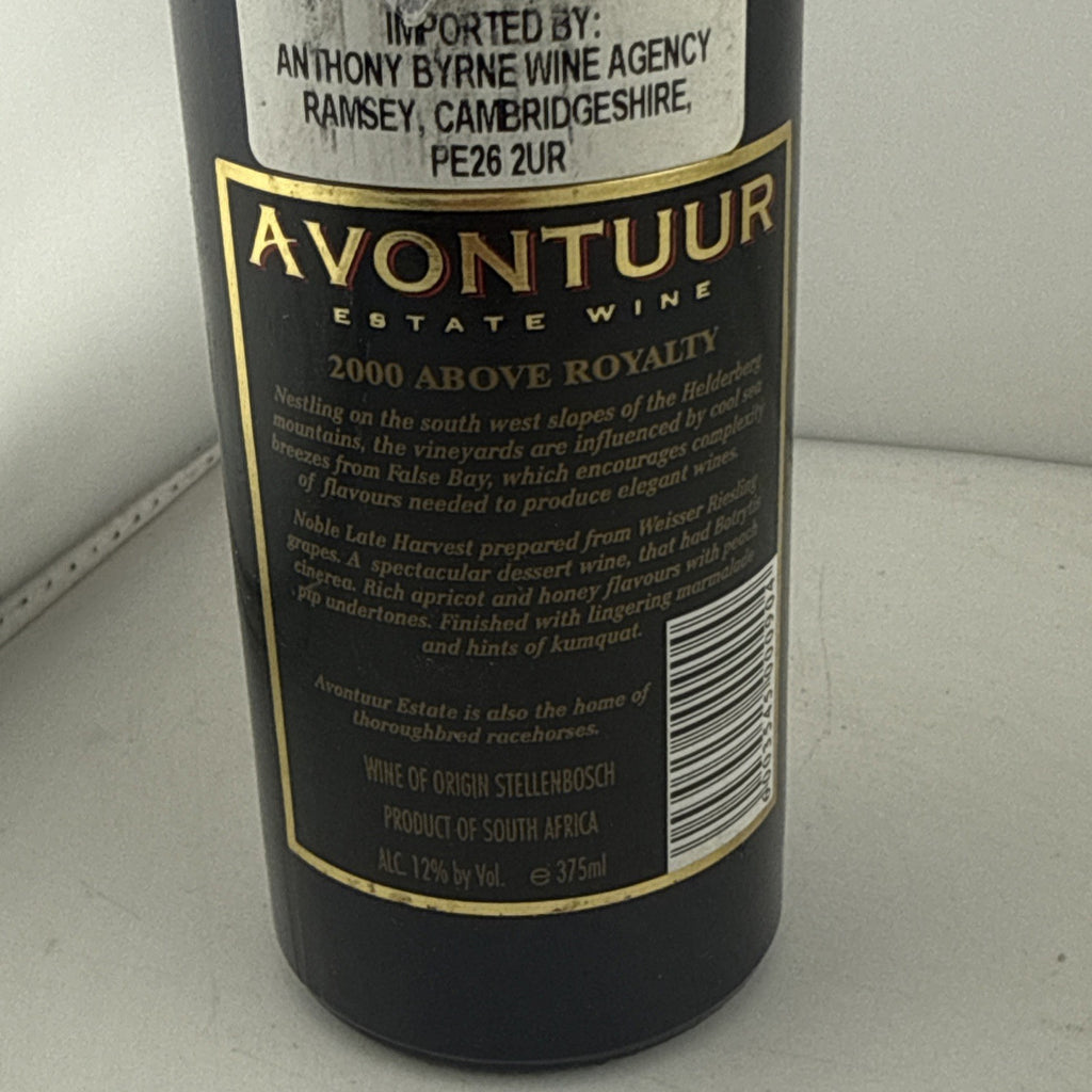Avontuur Above Royalty Noble Late Harvest 2000 375ml Dessert Wine