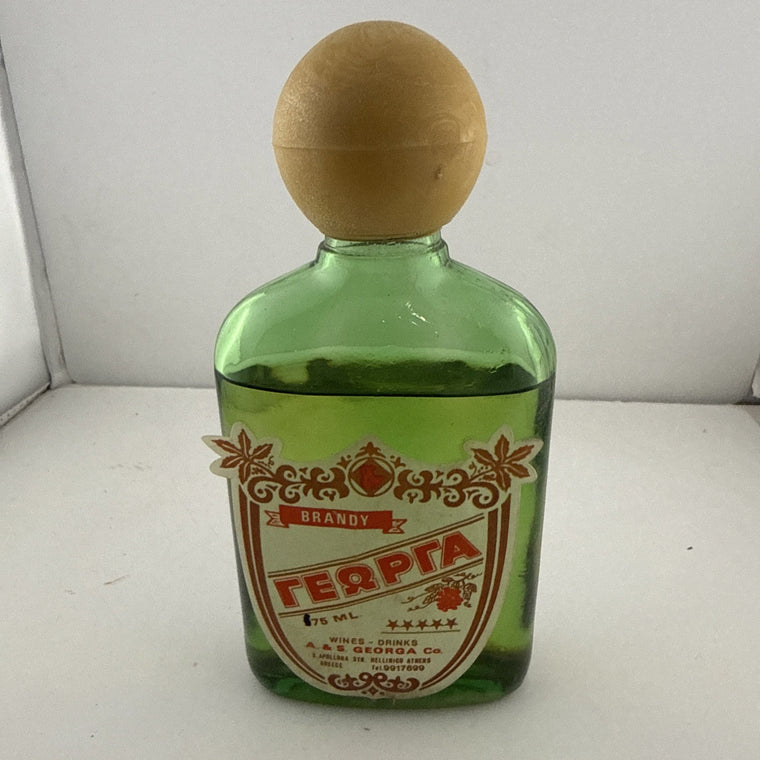 Vintage Greek Georga Brandy Miniature 175ml Athens Greece 1970s