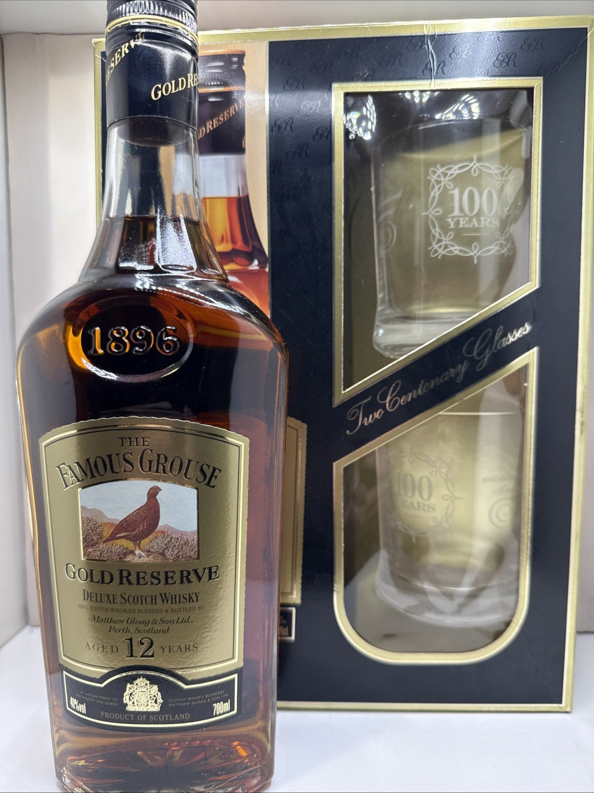 1996 Famous Grouse Gold Reserve 12 Year 70cl 40% Centenary Gift Set