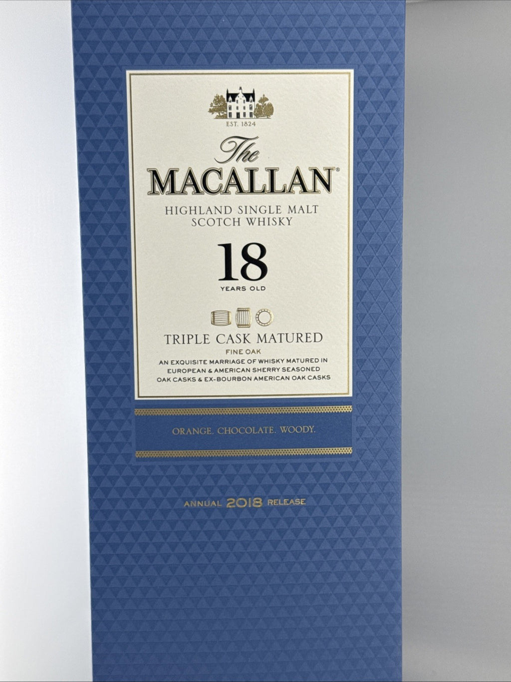 Macallan 18 Year Old Triple Cask Matured Annual 2018 Release 70cl Boxed