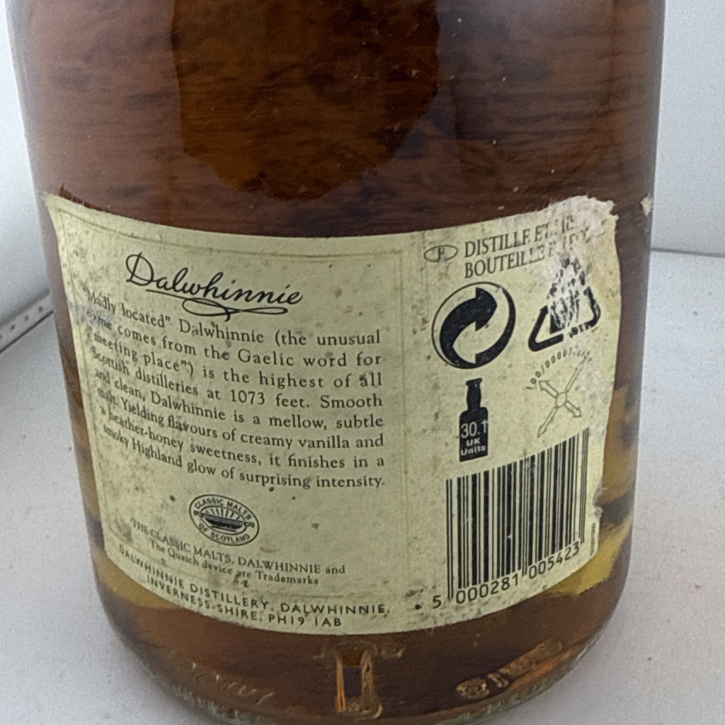 Dalwhinnie 15 Year Old Scotch Whisky Older 1990s Bottling 70cl 43%